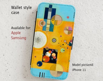 iPhone Case (all current models) - Kandinsky -  wallet style flip case -  Samsung Galaxy S20 - S23 & more
