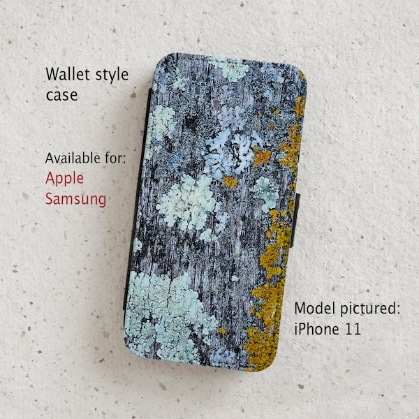 iPhone-skal (alla aktuella modeller) - Lichen - plånboksliknande flipfodral - Samsung Galaxy S20 - S23 & mer