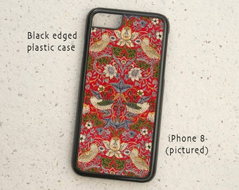 Phone cover - all iPhone models - Mobile - William Morris Illustration - Strawberry Thief - Galaxy S6 S7 S8 & more