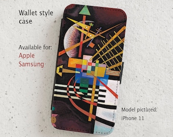iPhone Case (all current models) - Kandinsky -  wallet style flip case -  Samsung Galaxy S20 - S23 & more