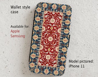 iPhone Case (all current models) - William Morris Little Trees - wallet flip case -  Samsung Galaxy S20 - S23 & more