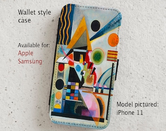 iPhone Case (all current models) - Kandinsky - Wallet style flip case -  Samsung Galaxy  S20 - S23 & more