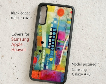 Phone cover - all iPhone models - Abstract Watercolour painting - Wild Garden - smartphone - Mobile - Art - Samsung Galaxy S8 & others