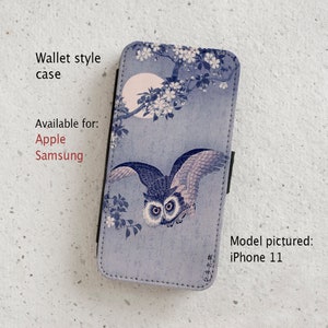 Funda para iPhone (todos los modelos actuales): Búho, Oriental, Bloque de madera, Pájaro, Funda tipo billetera, Samsung Galaxy S20, S23 y más