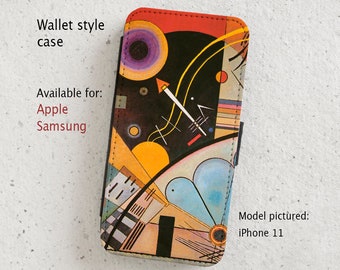 iPhone Case (all current models) - Kandinsky -  wallet style flip case -  Samsung Galaxy S20 - S23 & more