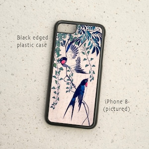 Handyhülle - alle iPhone Modelle - Schwalben - japanischer Holzschnitt - Smartphone - mobil - Samsung Galaxy & mehr