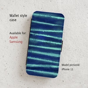 iPhone Case (all current models) - Watercolour Abstract # 25 - wallet style flip case - Samsung Galaxy S20 - S23 & more