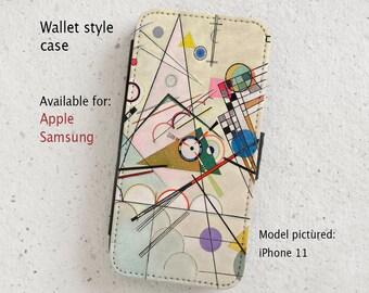 iPhone Case (all current models) - Kandinsky -  wallet style flip case -  Samsung Galaxy S20 - S23 & more