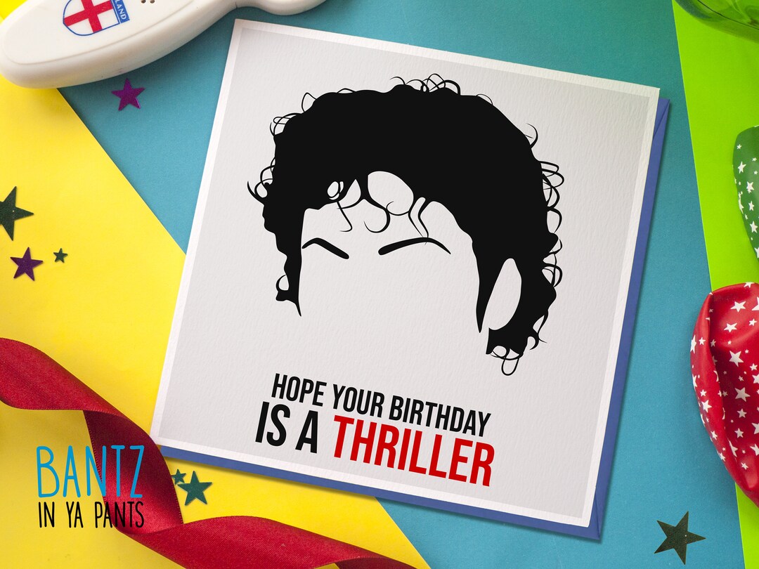Funny Birthday Card Michael Jackson Birthday Card Hope - Etsy UK