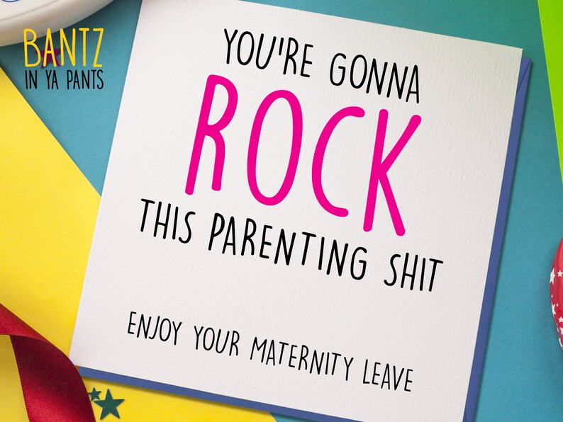 Maternity Leave Card, Coworker Card, Colleague Card, Good Luck, Funny