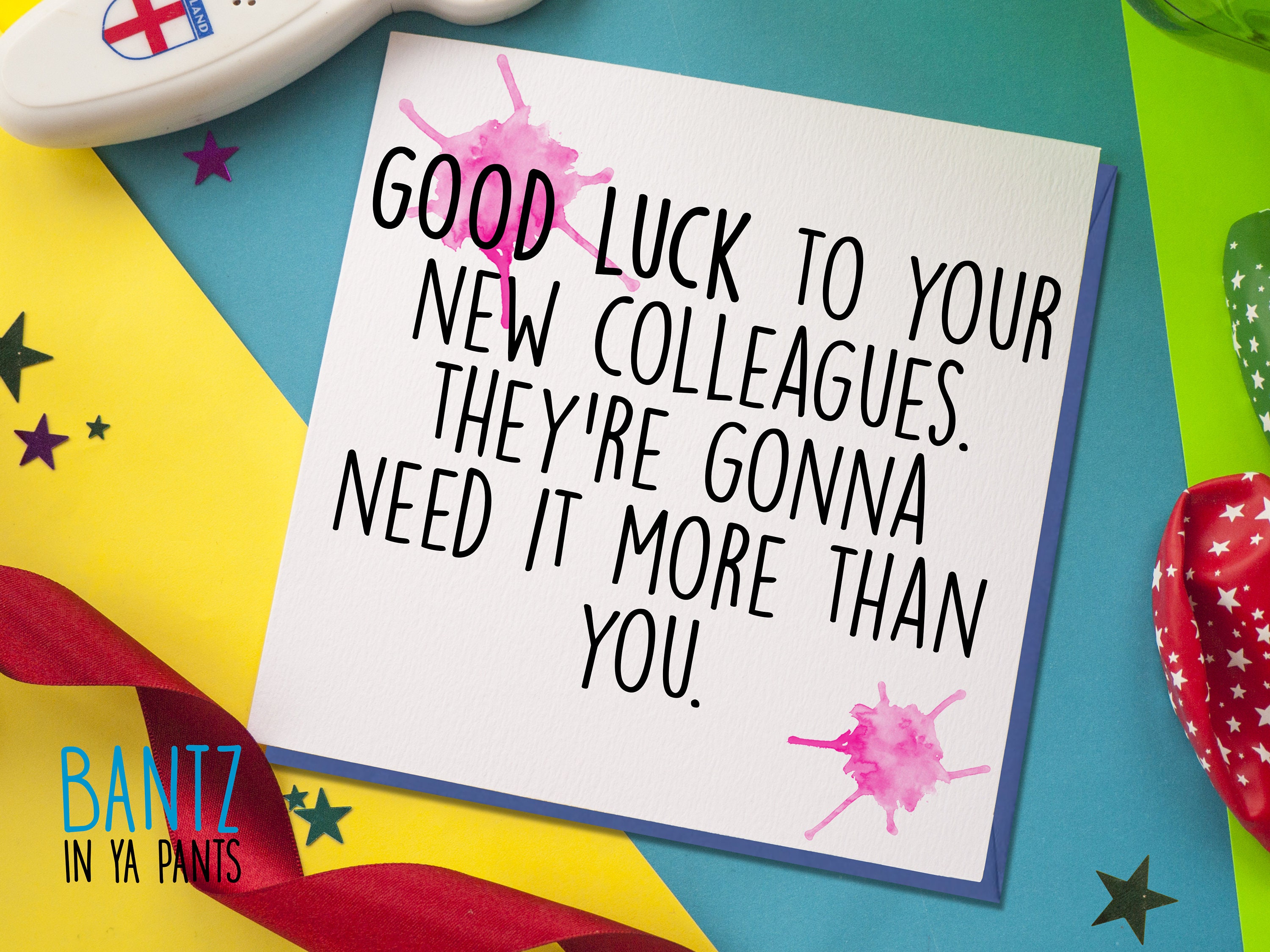 Leaving Card Colleague Card Good Luck Congrats New Job Etsy Ireland