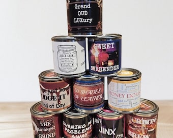 Soy Candles in Paint Cans -10 fragrances-Novelty