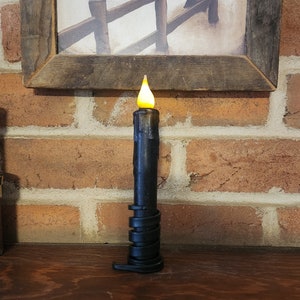 Bougies sans flamme avec minuterie 7 pouces Choisissez votre couleur Noir
