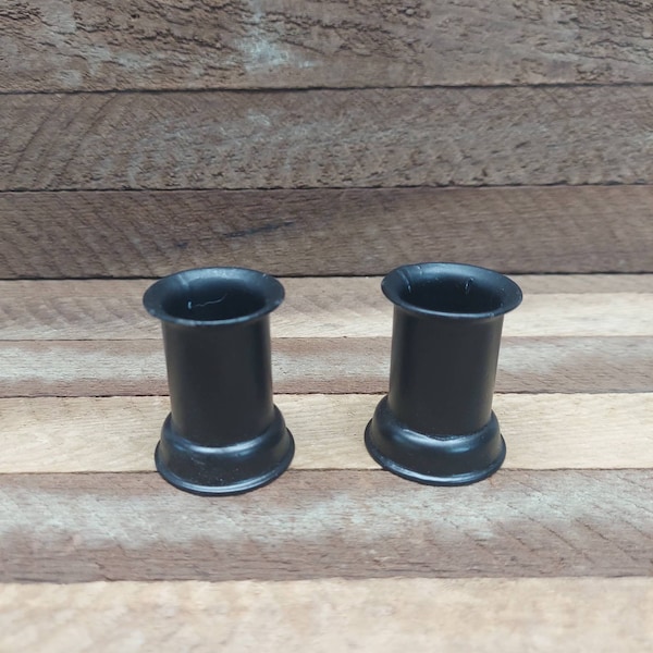 Pair of Black Iron Candle Holders