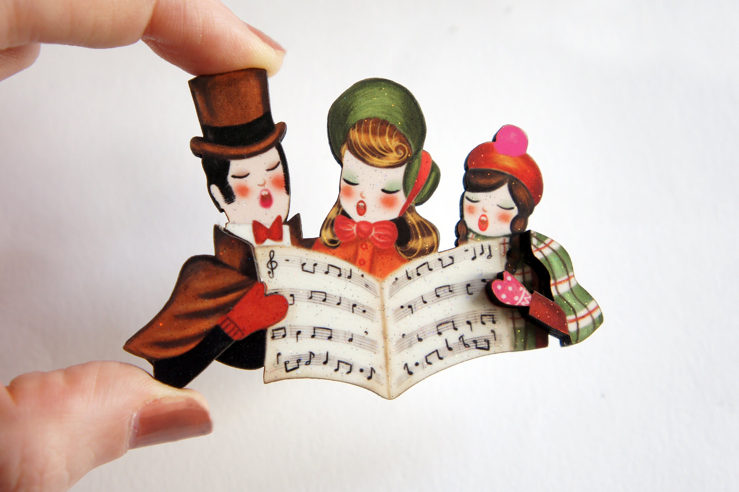 クリスマスキャロルのブローチ - Etsy 日本
