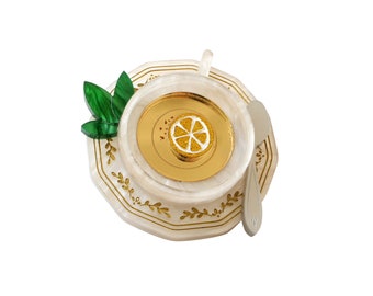 Tea cup brooch