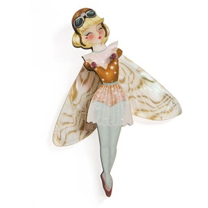 Butterfly woman brooch by LaliBlue