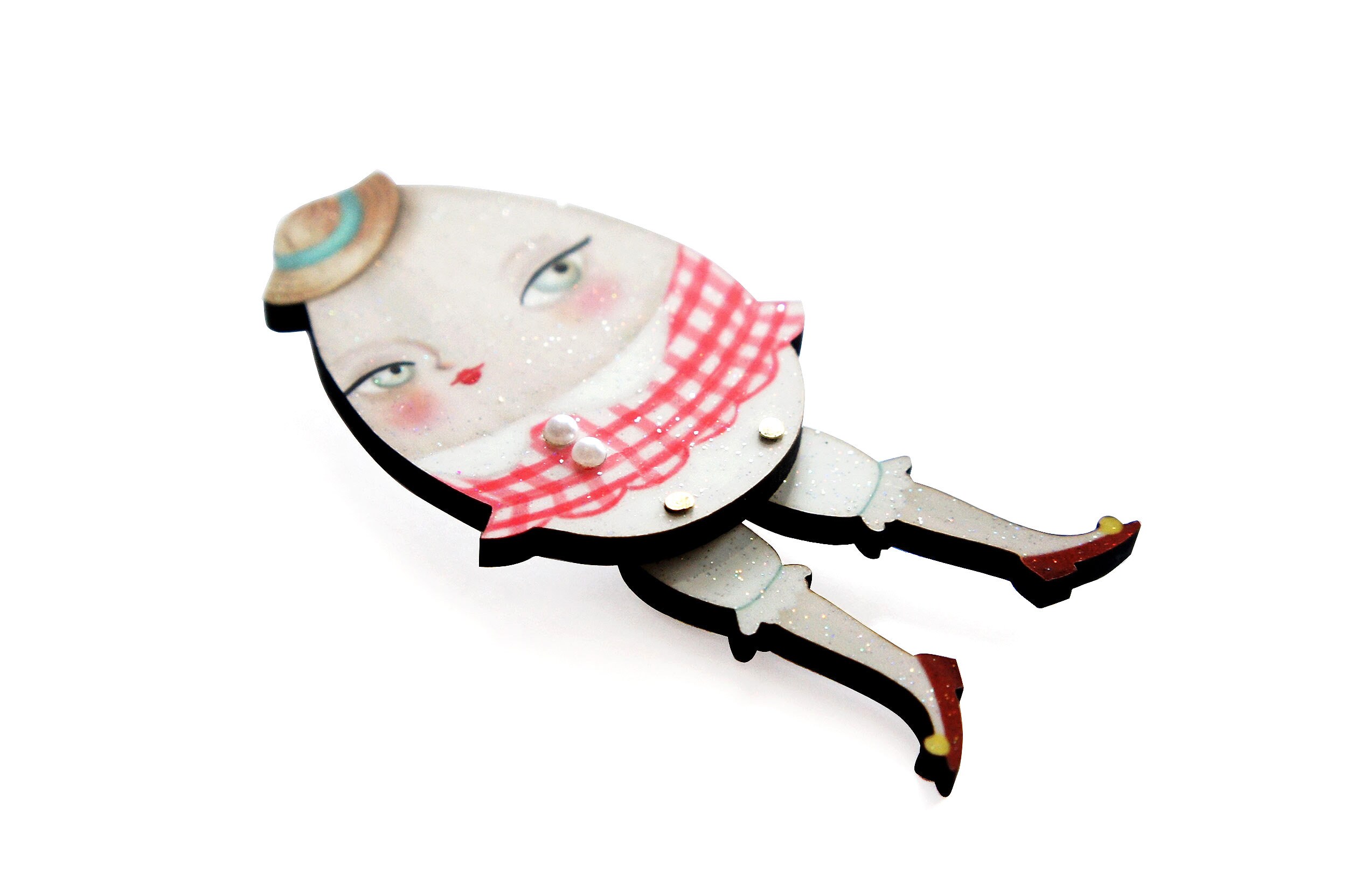 Egg Girl Brooch by Laliblue Etsy Australia