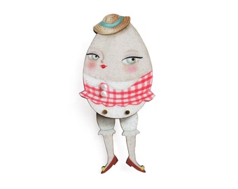 Egg girl  brooch by LaliBlue