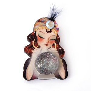 Bola de cristal con base de madera, regalo de adivina, bola de cristal  grande, tarotista, médium psíquico, regalo de bruja, adivinación, -   México