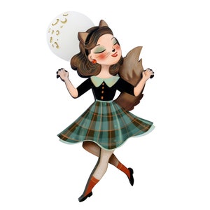 Wolf Woman brooch