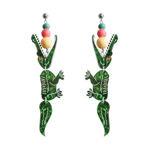 Crocodile earrings by Laliblue