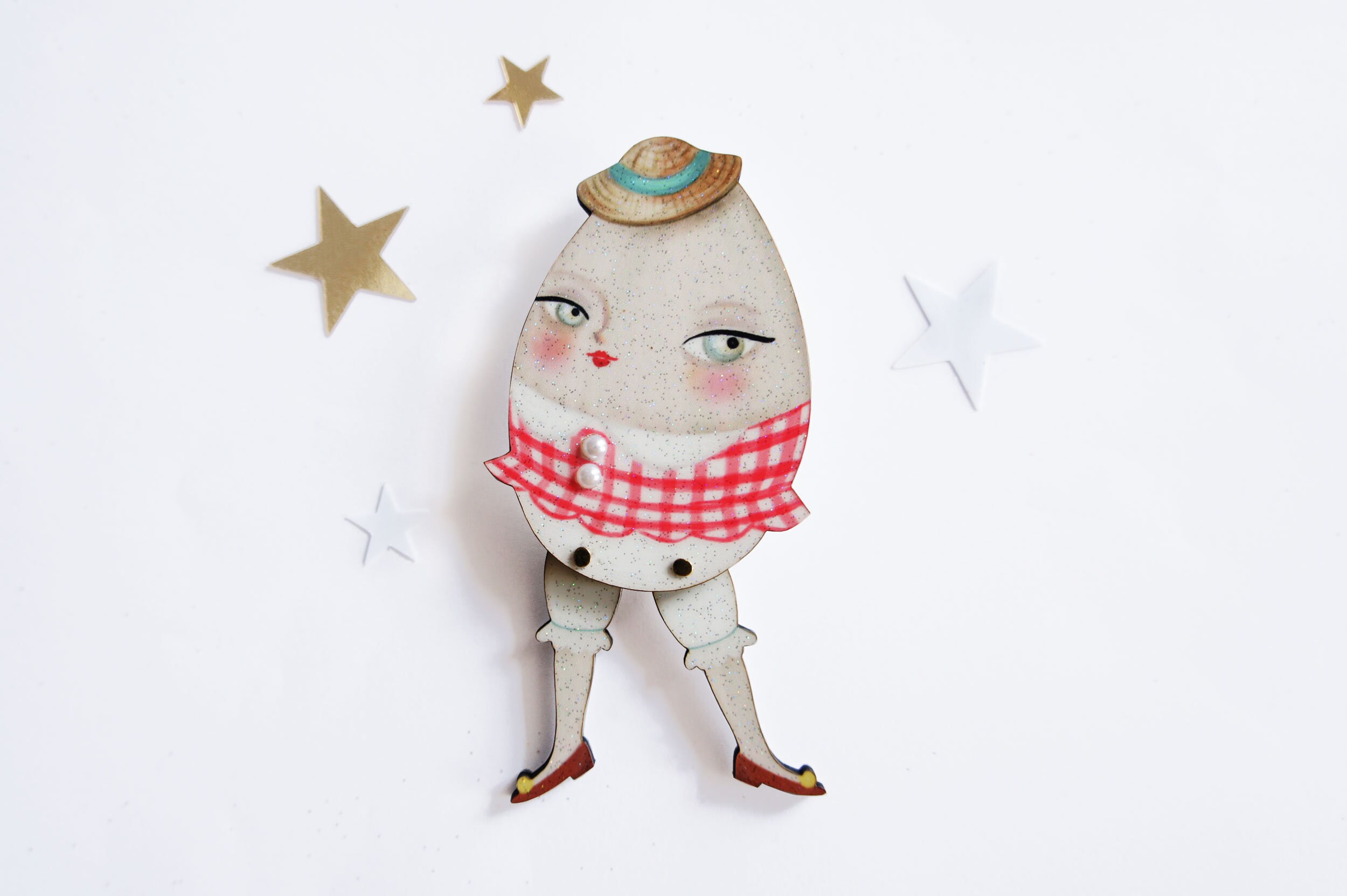 Egg Girl Brooch by Laliblue Etsy Australia