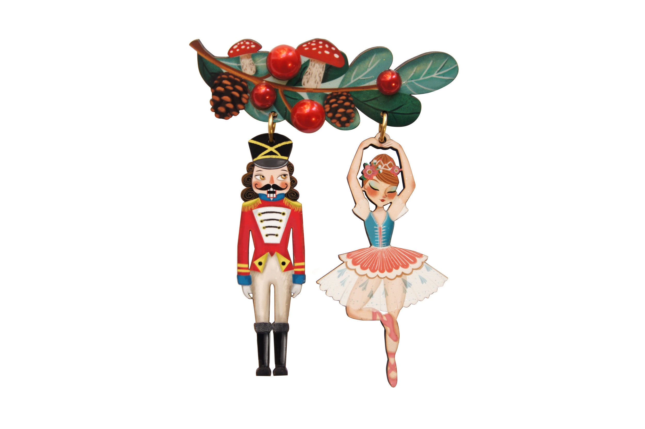 Nutcracker Couple Brooch