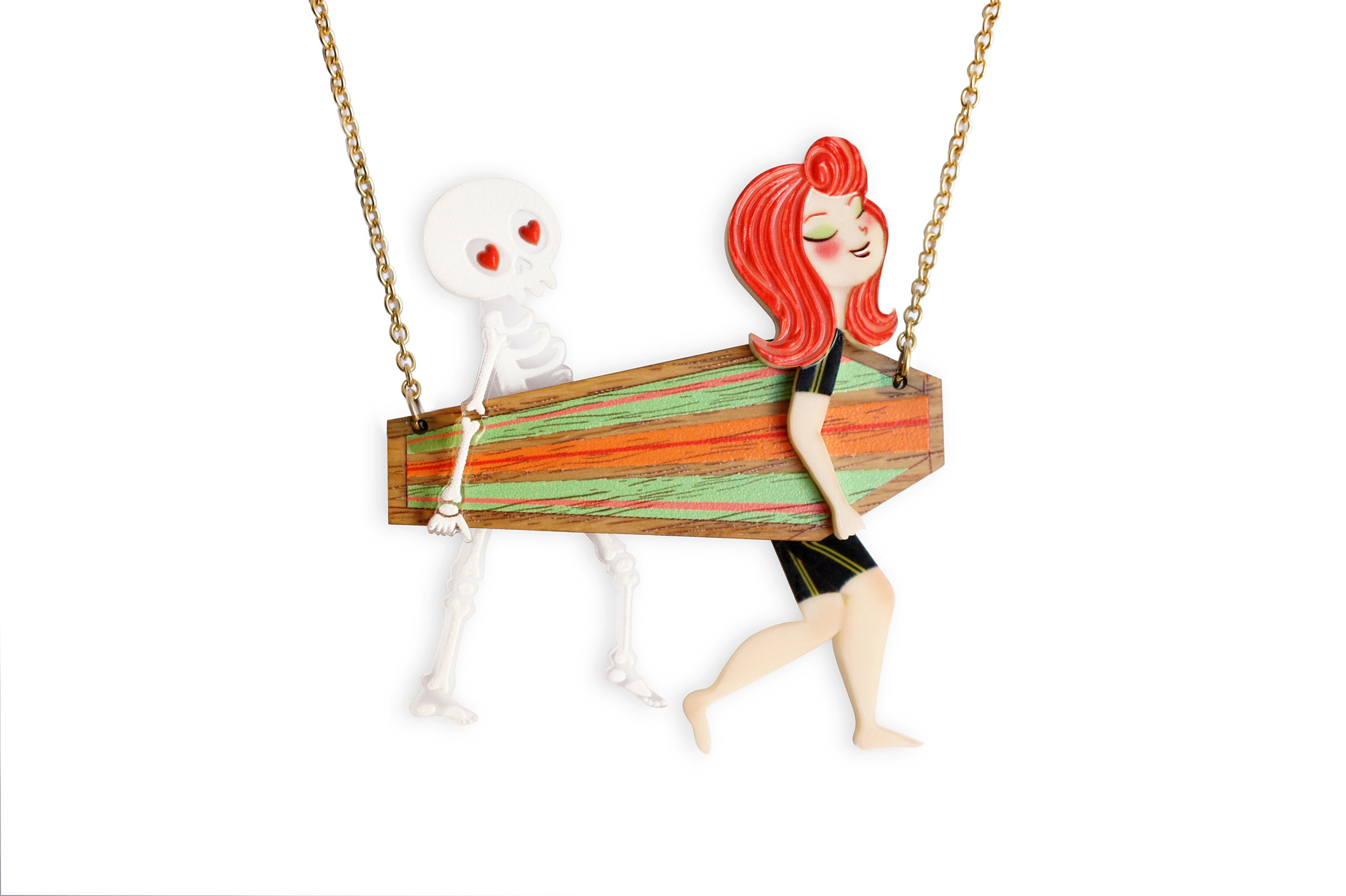 Surfer Couple Necklace