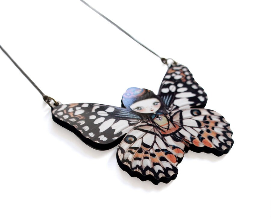 Butterfly Necklace or Brooch Etsy