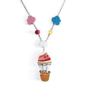 Easter hot air balloon Necklace