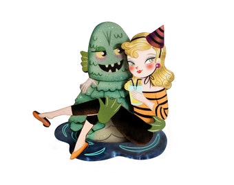 Monster love brooch