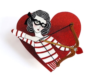 Cupid Girl Brooch by laliblue