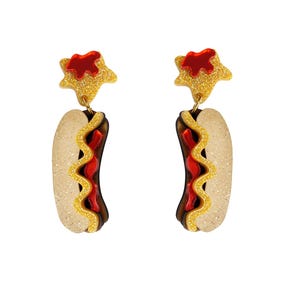 Hot Dog Earrings