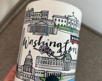 Washington D.C. Mug: Bright Icons, Glossy Finish (15 oz.)