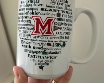 MIAMI OF OHIO, love and honor , graduation gift, Miami University, can personalize, licensed, quick ship!
