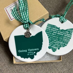 GOING UPTOWN, ATHENS, Oh, Oh Yeah!, porcelain ornament, boxed,  can personalize!