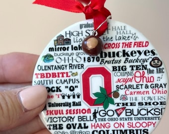 Ohio State, TBDBITL version!/unique Buckeye gift/2 sides/licensed/ can Personalize/OSU/made in Ohio/Buckeye charm
