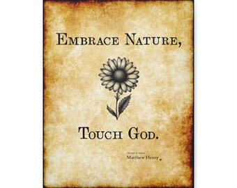 Vintage Daisy Canvas Print: Cottagecore Flower Garden Wall Art