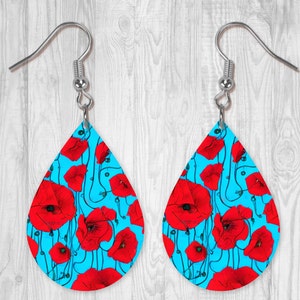 Teardrop Sublimation Earring Designs PNG, Instant Digital Download, Earring Blanks Design, Printable