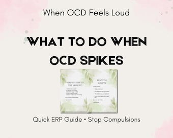 Was tun bei OCD Spikes PDF | Warenbuch-Leitfaden für aufdringliche Gedanken | Zwänge schnell Stop | ocd Hilfe Printable | Mentales Gesundheits-Tool
