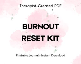 Burnout SOS Journal PDF | Therapist Burnout Workbook | Mental Health Printable | Self Care Journal | Therapy Worksheets | Burnout Recovery