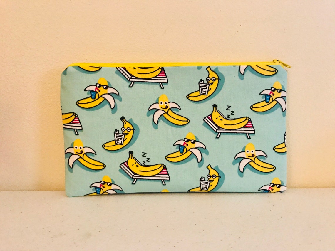 Banana Large Pencil Case Pouch Organizer Zippered Pouch Makeup | Etsy