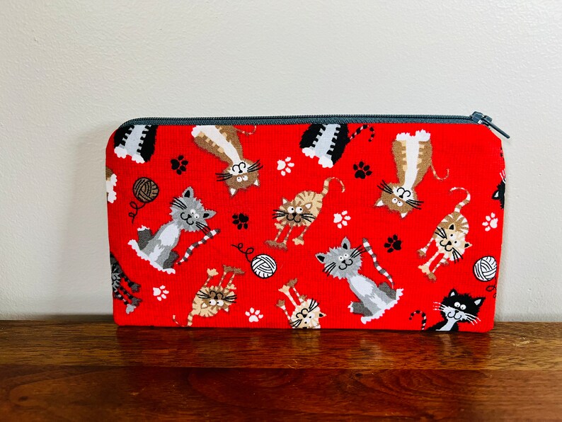 Cats Pencil Case Pouch Organizer Zippered Pouch Etsy