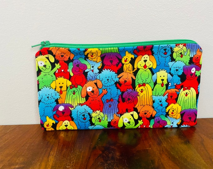 Dogs Pencil Case Pouch Organizer Zippered Pouch Etsy