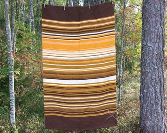 Bed Runner Blanket, Woolen Wall Hanging Rug, Handwoven Scandinavian Raanu, Earth Autumn Colors Armchair Cover, Vintage Kilim Rug 33x56in
