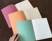 Vintage Copybooks, Aged Paper for Typewriter, Letter Writing Paper, 3 Lined Checkered Copy Books, Never Used, Snail Mail, Danish 1980s