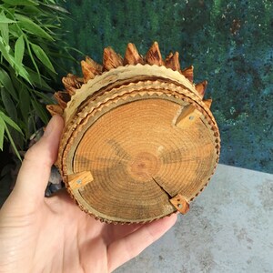 Quirky Wood Box, Unique Gift, Birch Bark Box, Handmade Swedish Folk Art, Lidded Scandinavian Vintage Tree Bark Trinket Jewelry Box image 6