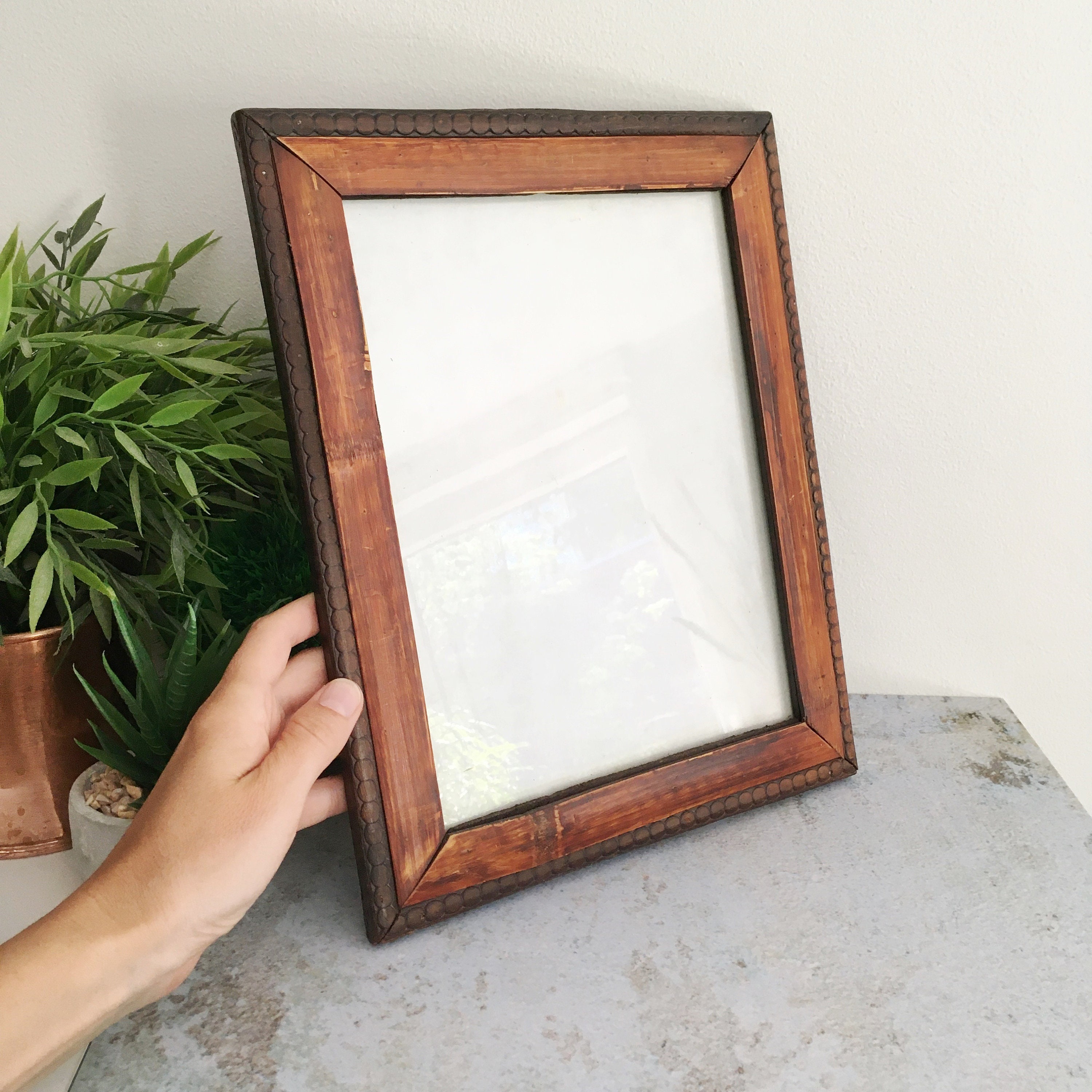 Wooden Picture Frame Glass Cover Tabletop Frame Handmade Etsy
