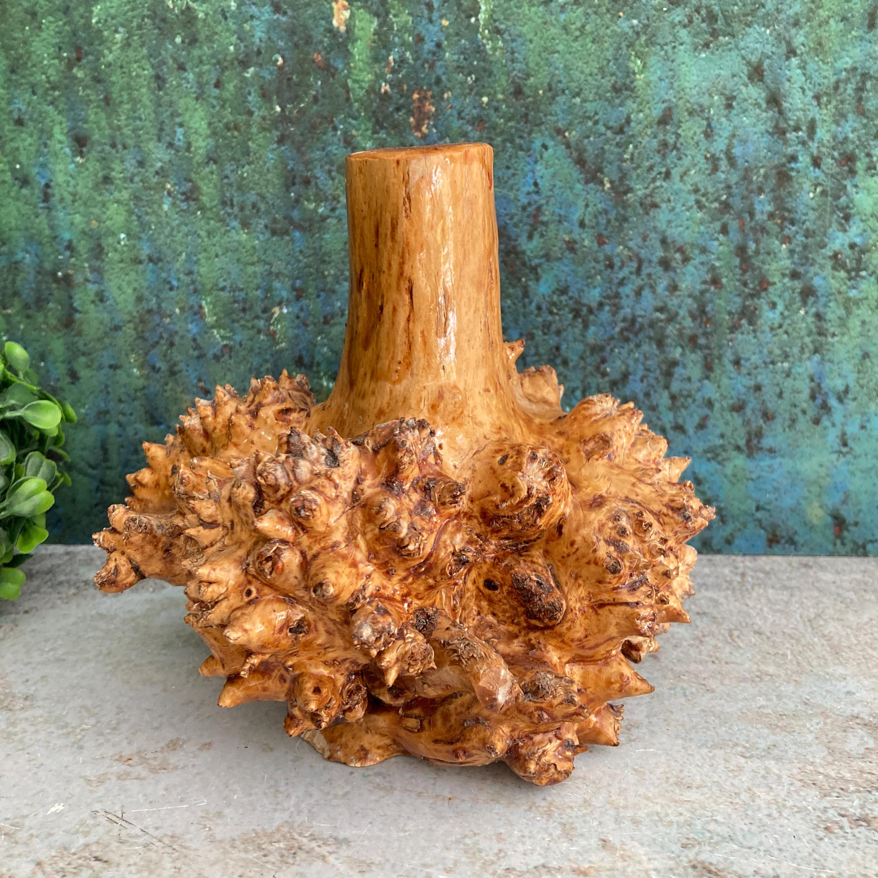 B246s 萬古焼　菊透し掛花入　骨董品 Vintage Burl Vase - Etsy